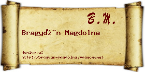 Bragyán Magdolna névjegykártya